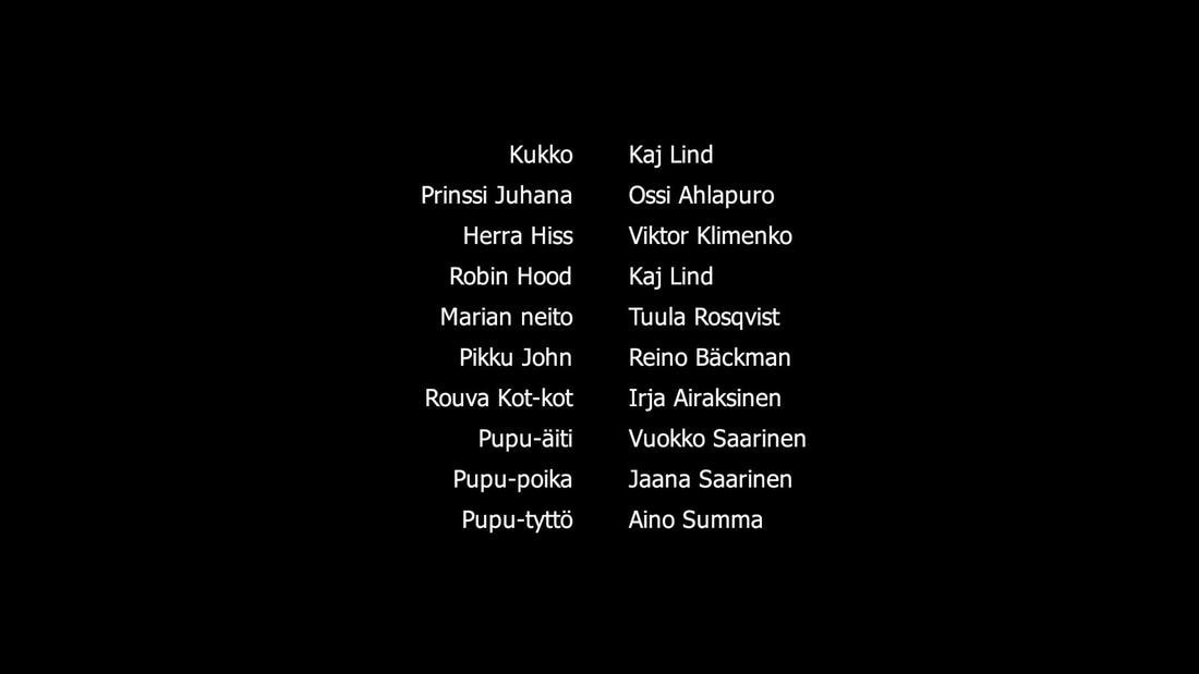 Robin Hood Finnish Voice Cast - WILLDUBGURU